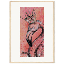 Load image into Gallery viewer, Flamingo King  Wooden Framed Print
