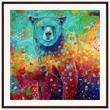 Load image into Gallery viewer, Mama And Baby Bear Print Wooden Framed
