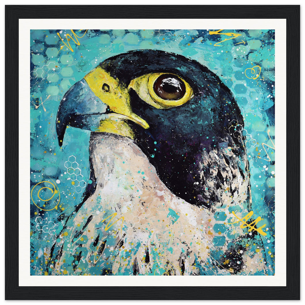 Falcon Wooden Framed Print