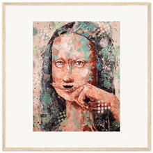 Load image into Gallery viewer, Mona Lisa With A MoustacheWooden Framed Print
