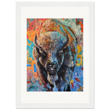 Load image into Gallery viewer, Buffalo  Wooden Framed Print
