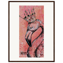 Load image into Gallery viewer, Flamingo King  Wooden Framed Print
