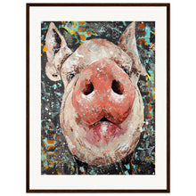 Load image into Gallery viewer, Oink Until Your Hearts Content Print  Wooden Framed
