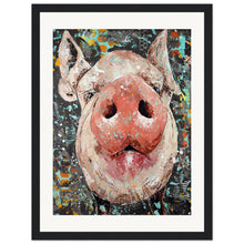 Load image into Gallery viewer, Oink Until Your Hearts Content Print  Wooden Framed
