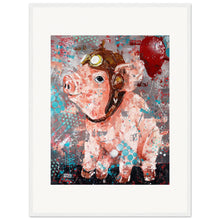 Load image into Gallery viewer, Flying Pig  Wooden Framed Print
