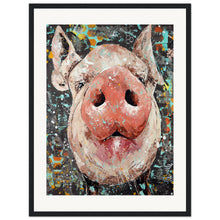 Load image into Gallery viewer, Oink Until Your Hearts Content Print  Wooden Framed
