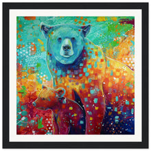 Load image into Gallery viewer, Mama And Baby Bear Print Wooden Framed
