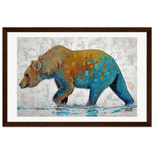 Load image into Gallery viewer, Blue Bottom Museum-Quality Matte Wooden Framed
