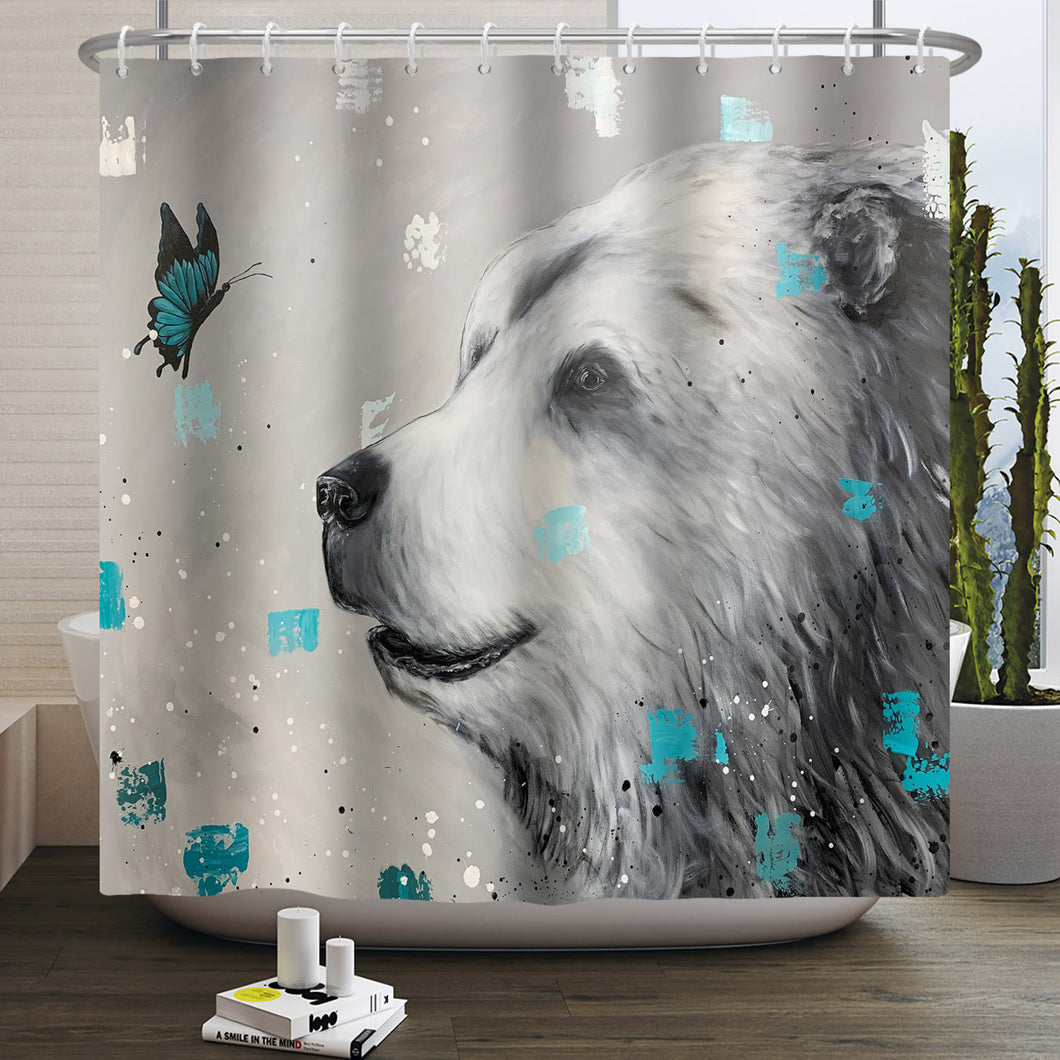 Butter Bear Shower Curtain