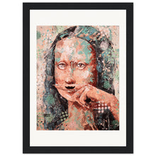 Load image into Gallery viewer, Mona Lisa With A MoustacheWooden Framed Print
