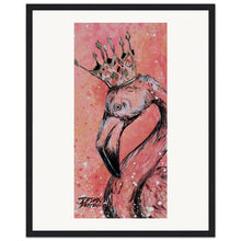 Load image into Gallery viewer, Flamingo King  Wooden Framed Print
