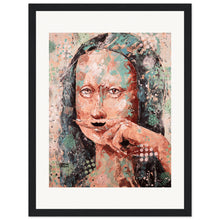 Load image into Gallery viewer, Mona Lisa With A MoustacheWooden Framed Print
