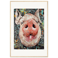 Load image into Gallery viewer, Oink Until Your Hearts Content Print  Wooden Framed
