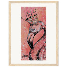 Load image into Gallery viewer, Flamingo King  Wooden Framed Print
