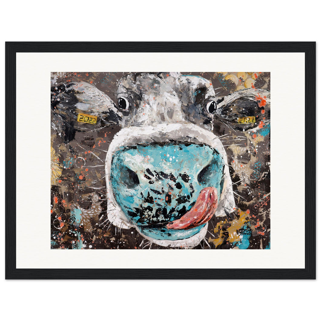 Blue Nose  Wooden Framed Print