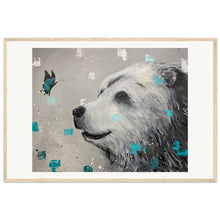 Load image into Gallery viewer, Bear and Butterfly Print Wooden Framed
