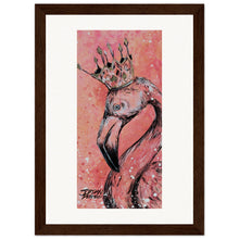 Load image into Gallery viewer, Flamingo King  Wooden Framed Print
