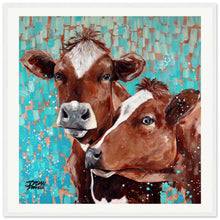 Load image into Gallery viewer, Don&#39;t Mooove I Think They Are Watching Us Print Wooden Framed
