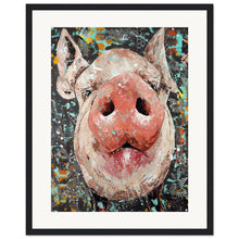 Load image into Gallery viewer, Oink Until Your Hearts Content Print  Wooden Framed
