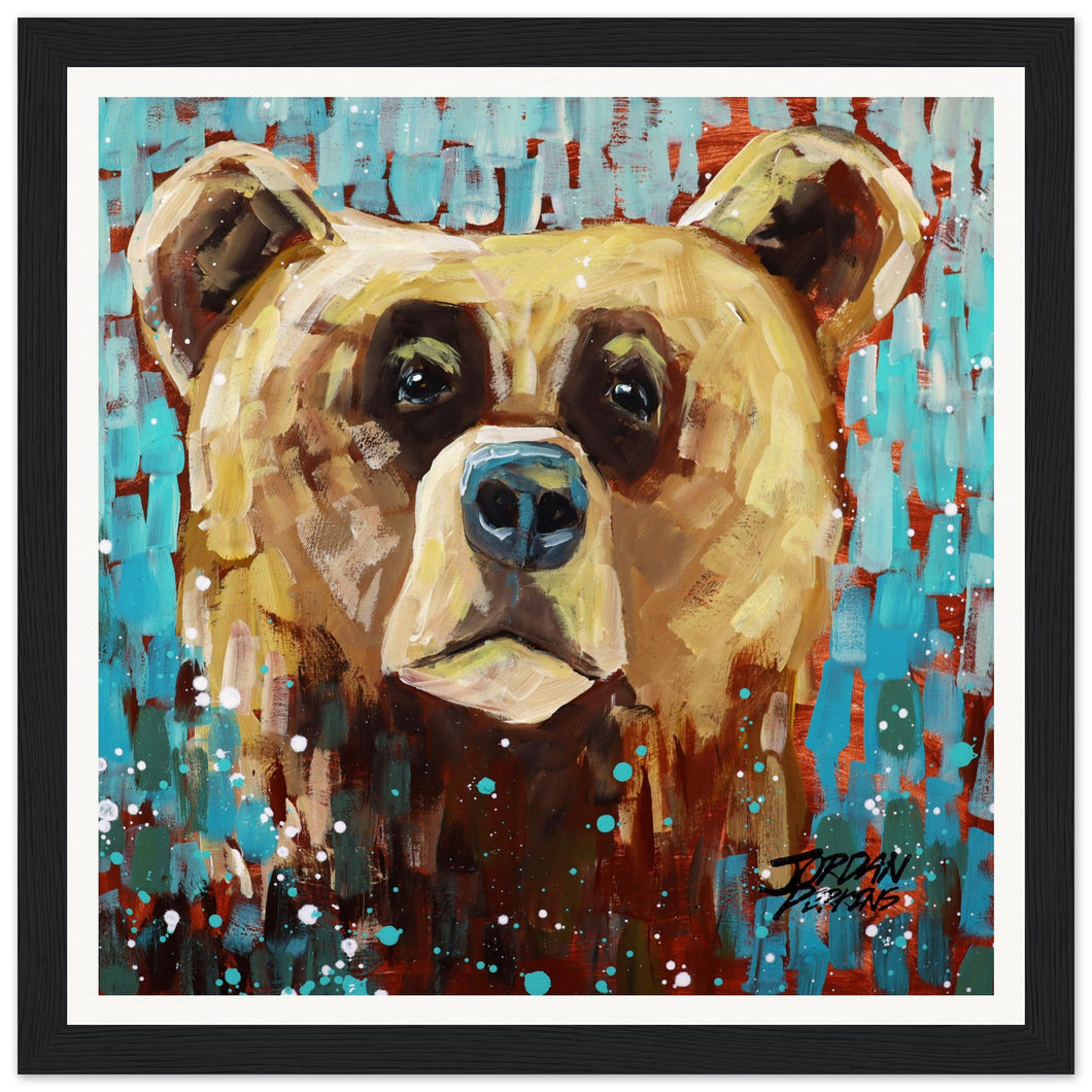 Bear 3/3  Wooden Framed Print