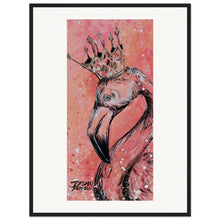 Load image into Gallery viewer, Flamingo King  Wooden Framed Print
