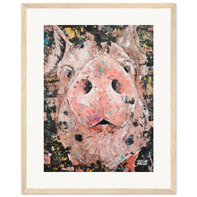 Load image into Gallery viewer, Piggy Smalls Print Wooden Framed
