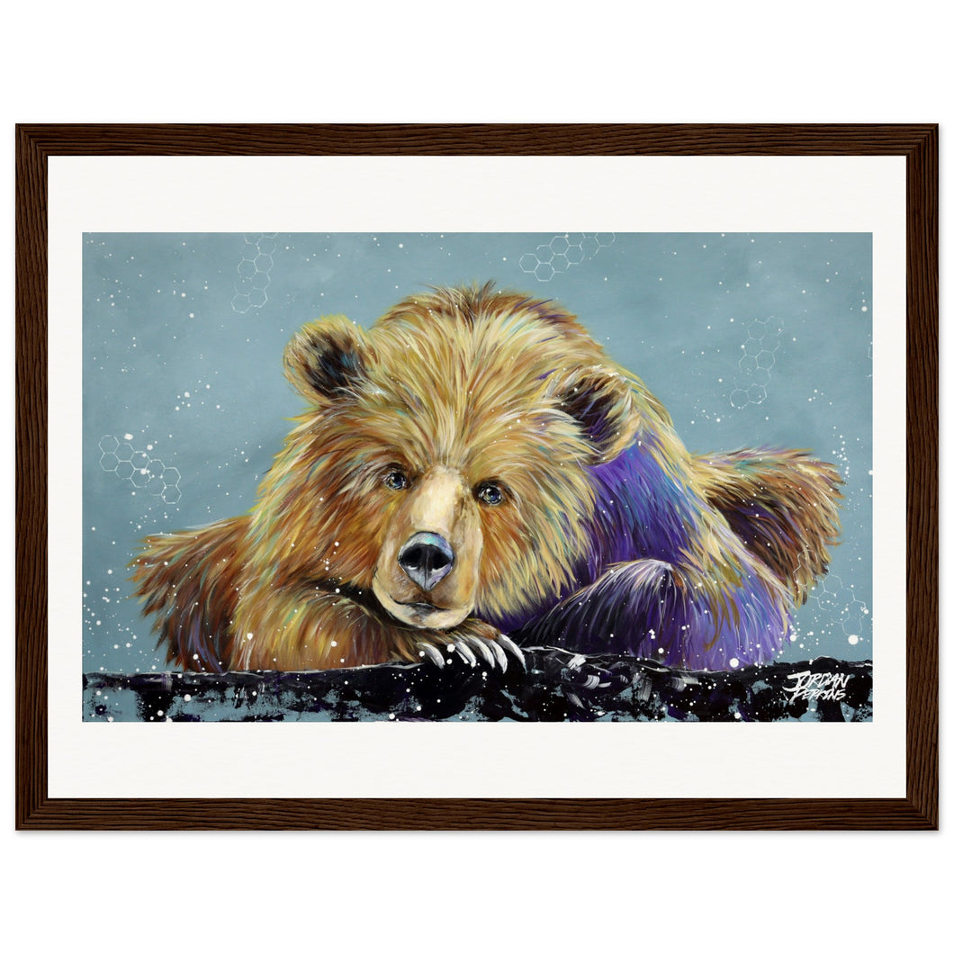 Taking A Break Print Wooden Framed