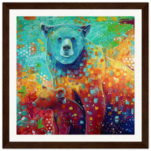 Load image into Gallery viewer, Mama And Baby Bear Print Wooden Framed
