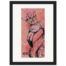 Load image into Gallery viewer, Flamingo King  Wooden Framed Print
