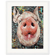 Load image into Gallery viewer, Oink Until Your Hearts Content Print  Wooden Framed
