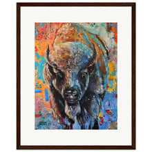 Load image into Gallery viewer, Buffalo  Wooden Framed Print
