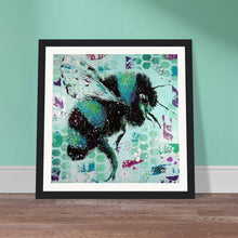 Load image into Gallery viewer, If you were a Bee you would see like me Print Wooden Framed
