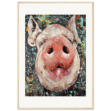 Load image into Gallery viewer, Oink Until Your Hearts Content Print  Wooden Framed
