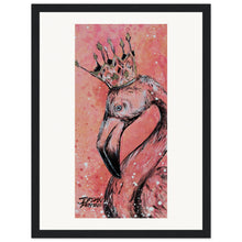 Load image into Gallery viewer, Flamingo King  Wooden Framed Print
