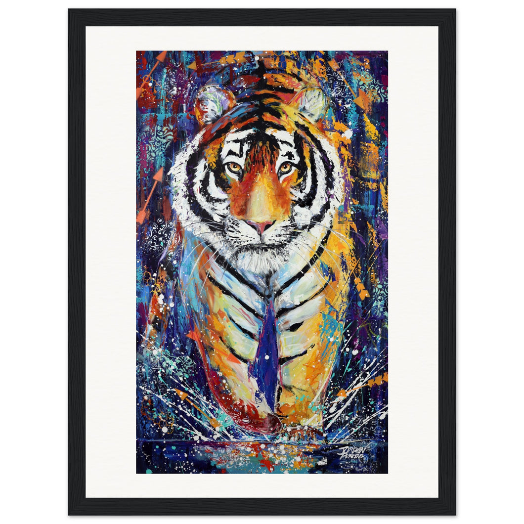 On The Prowl Print Wooden Framed Poster