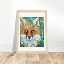 Load image into Gallery viewer, Fox Print Wooden Framed
