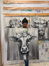 Load image into Gallery viewer, Flower Girl Cow Original
