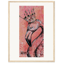 Load image into Gallery viewer, Flamingo King  Wooden Framed Print
