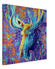Load image into Gallery viewer, Twilight The Moose Canvas Print
