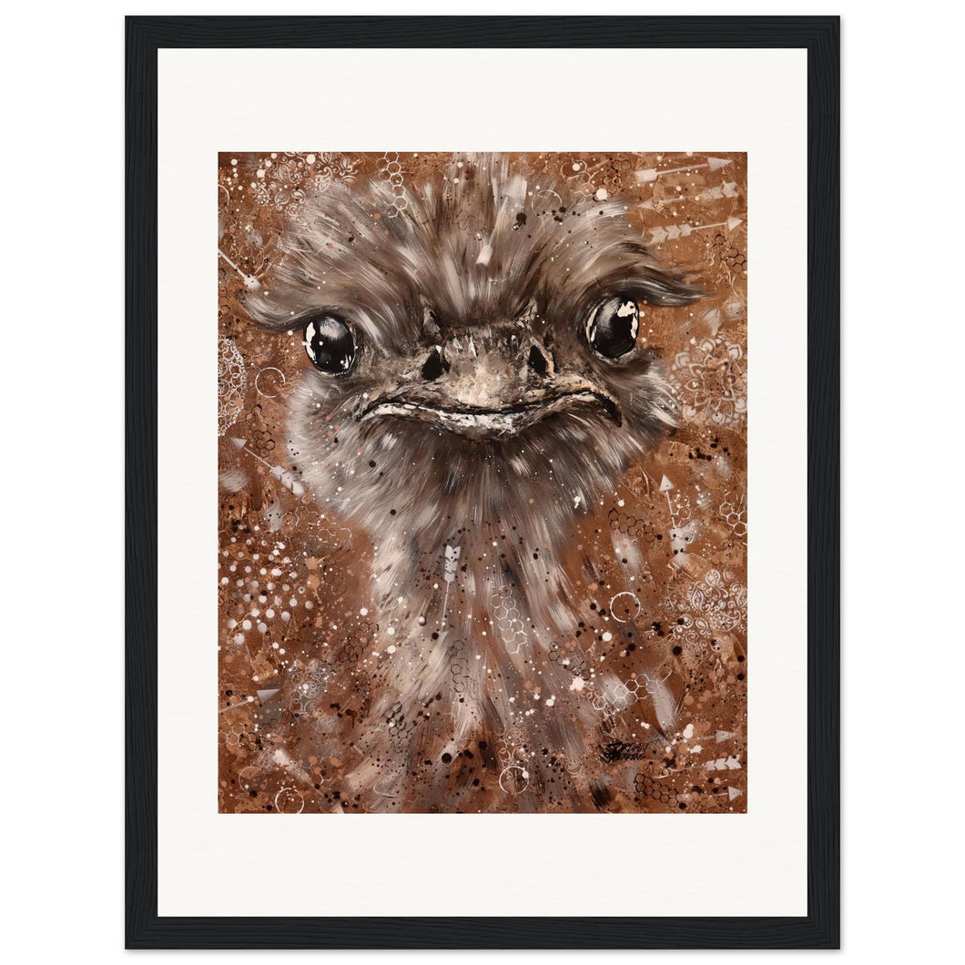 Emu King  Wooden Framed Print