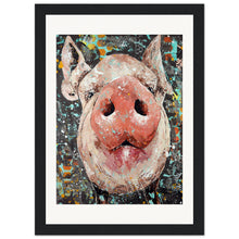 Load image into Gallery viewer, Oink Until Your Hearts Content Print  Wooden Framed
