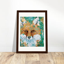 Load image into Gallery viewer, Fox Print Wooden Framed
