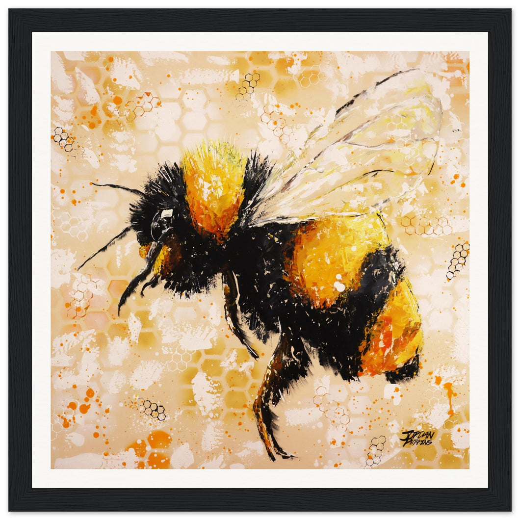 Buzz To The Left Wooden Framed Print