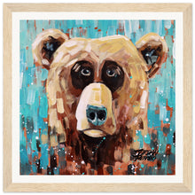 Load image into Gallery viewer, Bear 1/3  Wooden Framed Print
