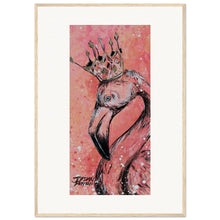 Load image into Gallery viewer, Flamingo King  Wooden Framed Print
