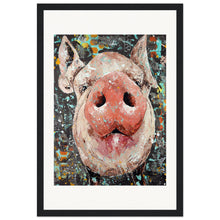 Load image into Gallery viewer, Oink Until Your Hearts Content Print  Wooden Framed
