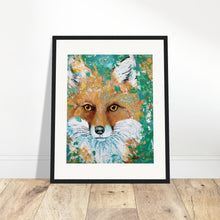 Load image into Gallery viewer, Fox Print Wooden Framed
