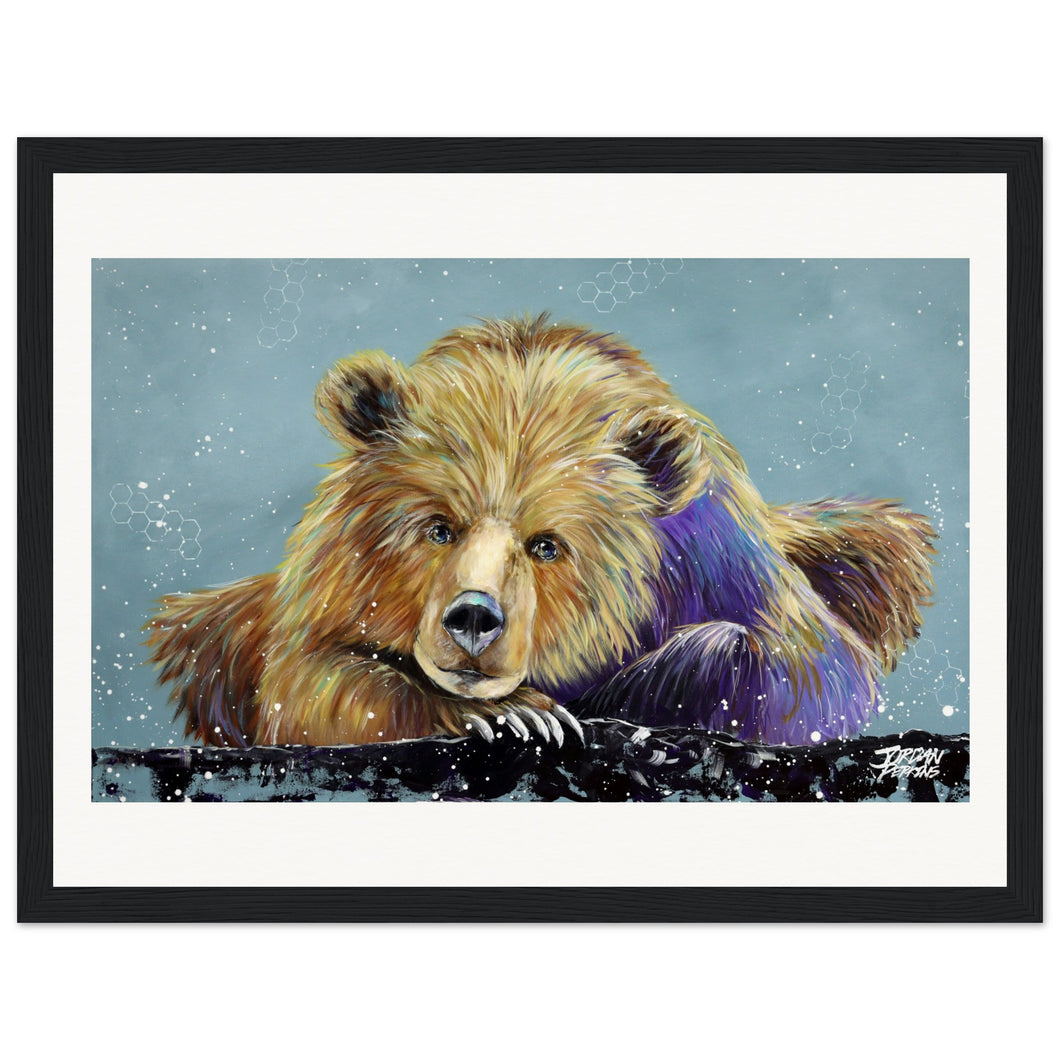 Taking A Break Print Wooden Framed