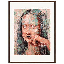 Load image into Gallery viewer, Mona Lisa With A MoustacheWooden Framed Print
