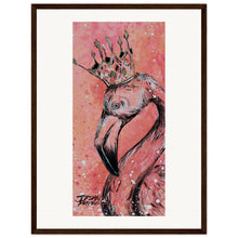 Load image into Gallery viewer, Flamingo King  Wooden Framed Print
